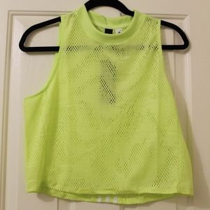 NWT Neon yellow Adidas athletic top